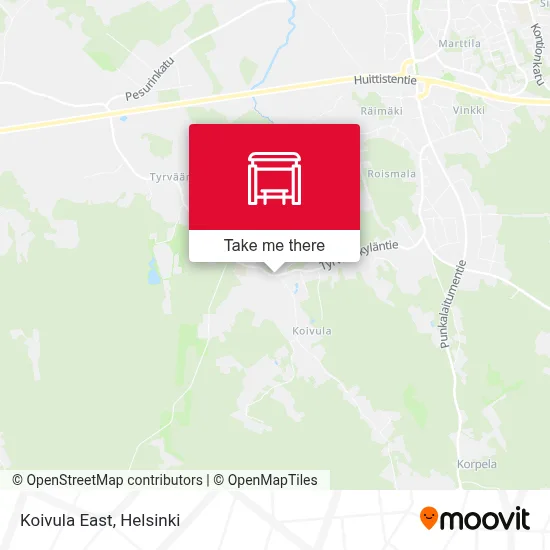 Koivula East map