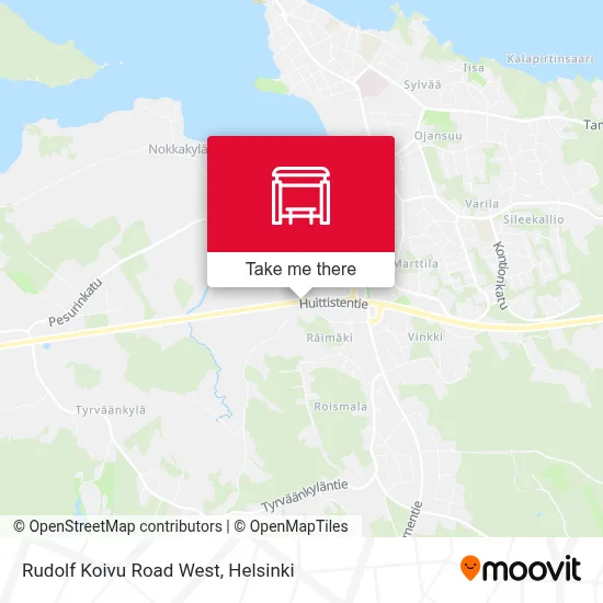 Rudolf Koivu Road West map