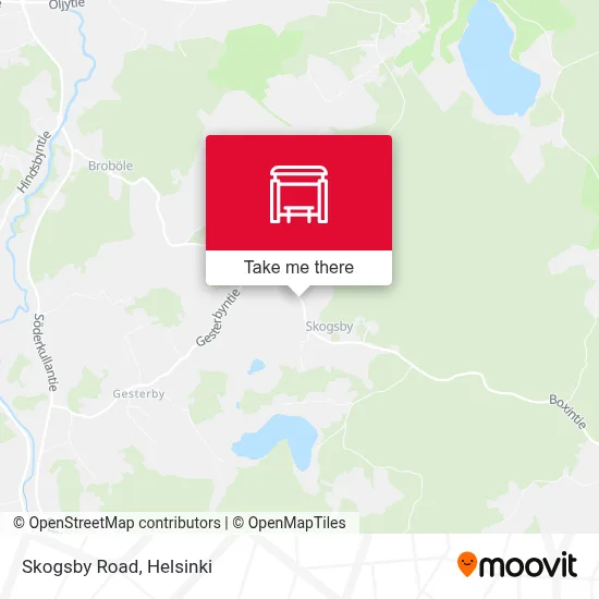 Skogsby Road map