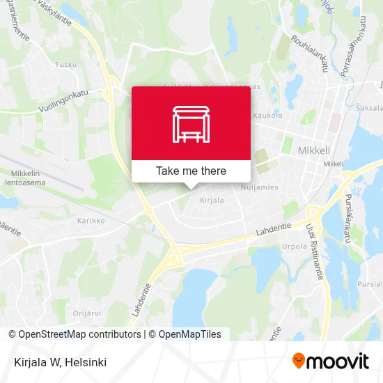 Kirjala W map