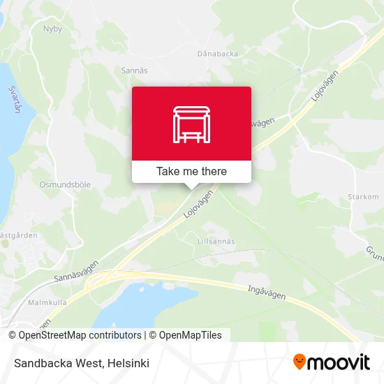 Sandbacka West map