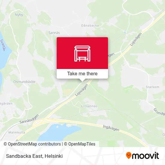 Sandbacka East map