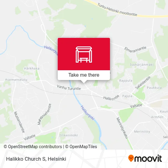 Halikko Church S map