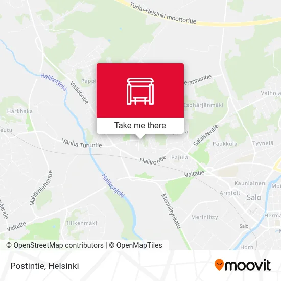 Postintie map