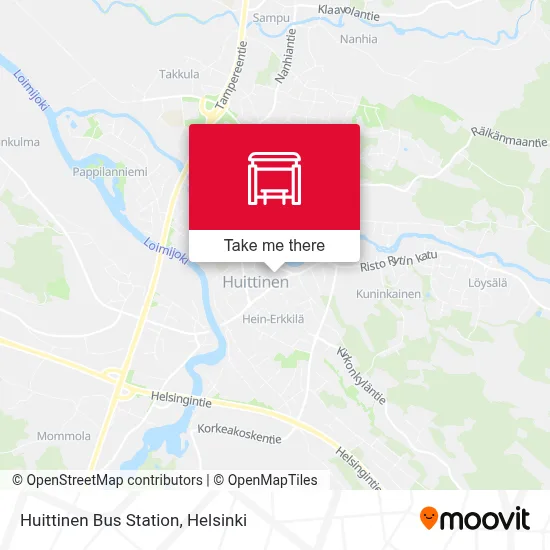 Huittinen Bus Station map
