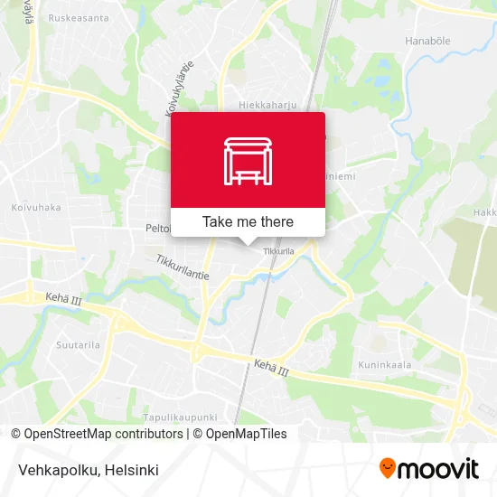 Vehkapolku map