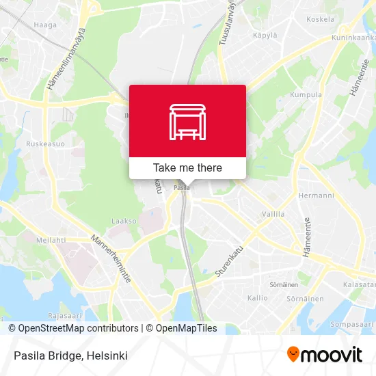 Pasila Bridge map