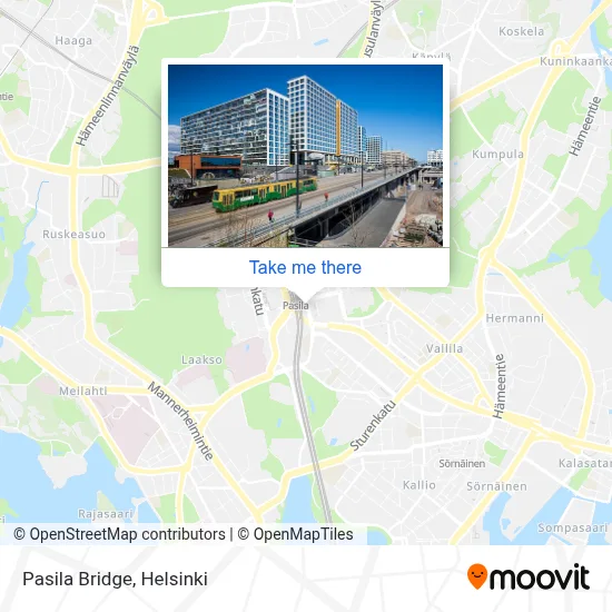 Pasila Bridge map