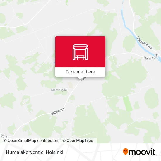 Humalakorventie map