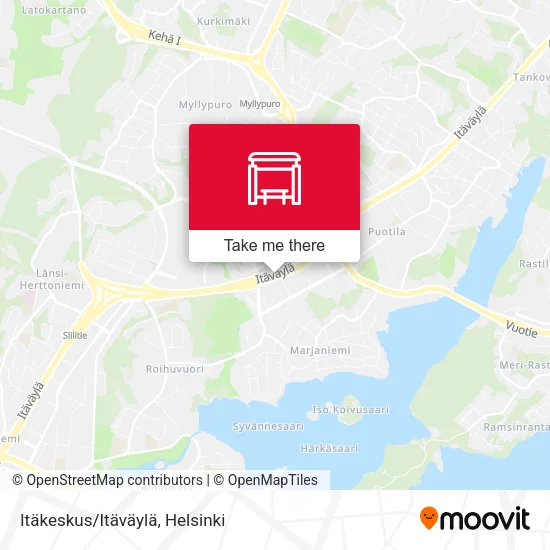 Itäkeskus/Itäväylä map