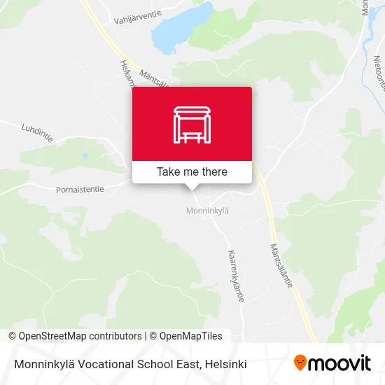 Monninkylä Vocational School East map