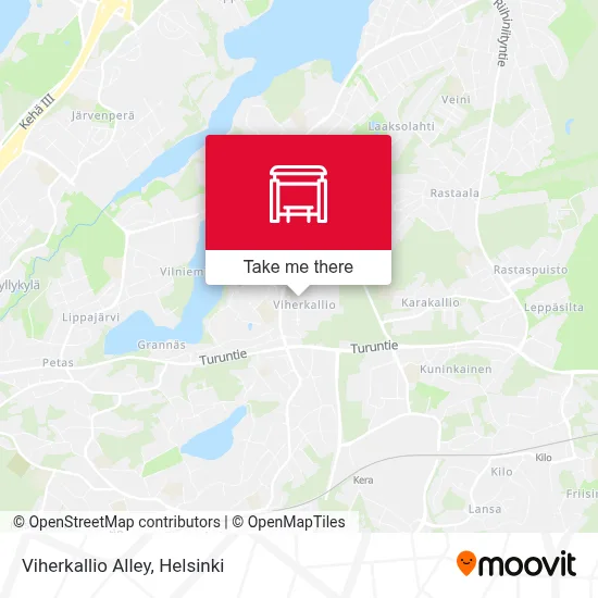 Viherkallio Alley map
