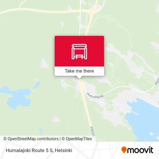 Humalajoki Route 5 S map