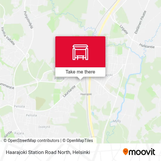 Haarajoki Station Road North map