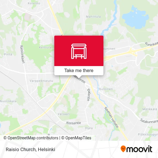 Raisio Church map