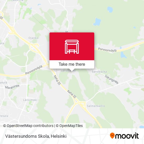 How to get to Västersundoms Skola in Vantaa by Bus?