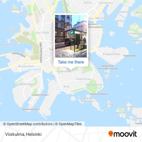 How to get to Viiskulma in Helsinki by Bus, Metro, Train or Tram?