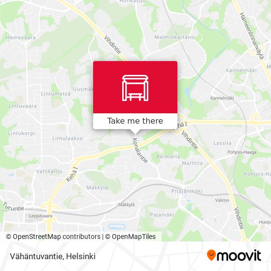 Vähäntuvantie map