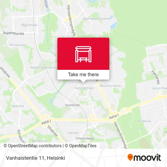 11 Vanhainen Road map