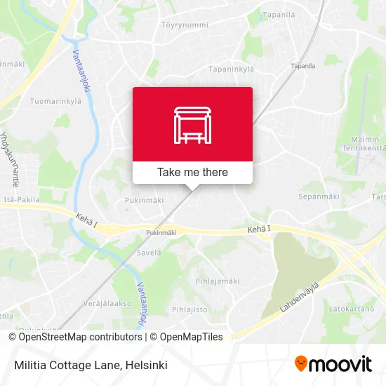 Militia Cottage Lane map