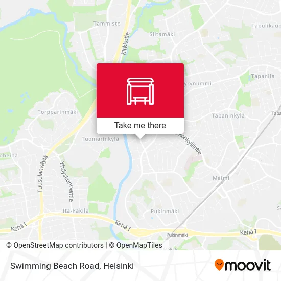 Swimming Beach Road map