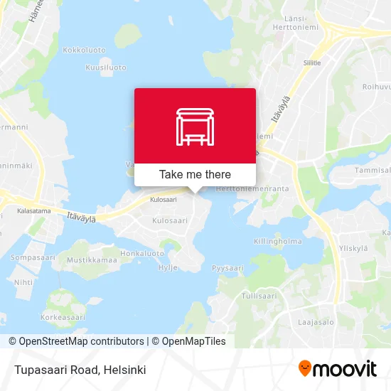 Tupasaari Road map