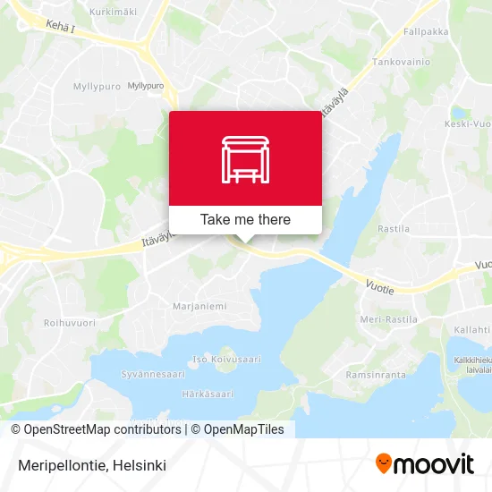 Meripellontie Road map