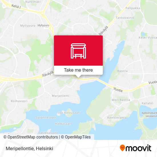 Meripellontie Road map