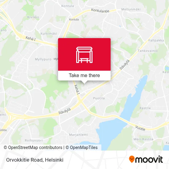 Orvokkitie Road map