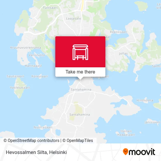 Hevossalmi Bridge map