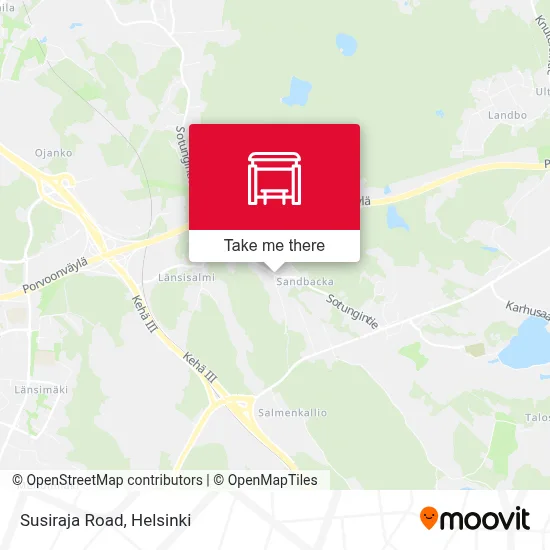 Susiraja Road map