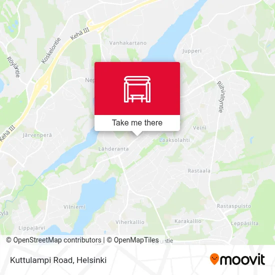 Kuttulampi Road map