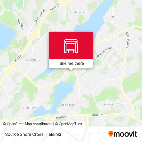Source Shore Cross map