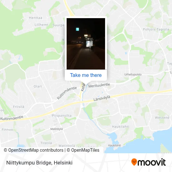 Niittykumpu Bridge map