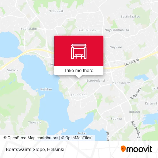 Boatswain's Slope map