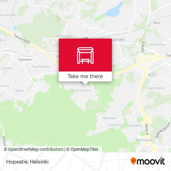 Hopeatie map