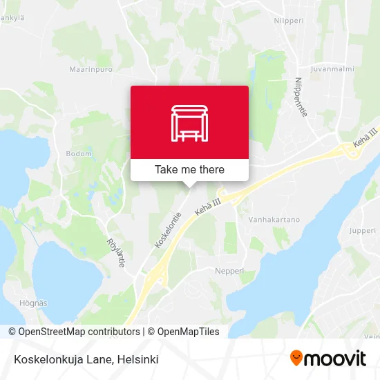 Koskelonkuja Lane map