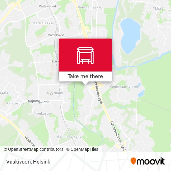 How to get to Vaskivuori in Vantaa by Bus, Train or Tram?