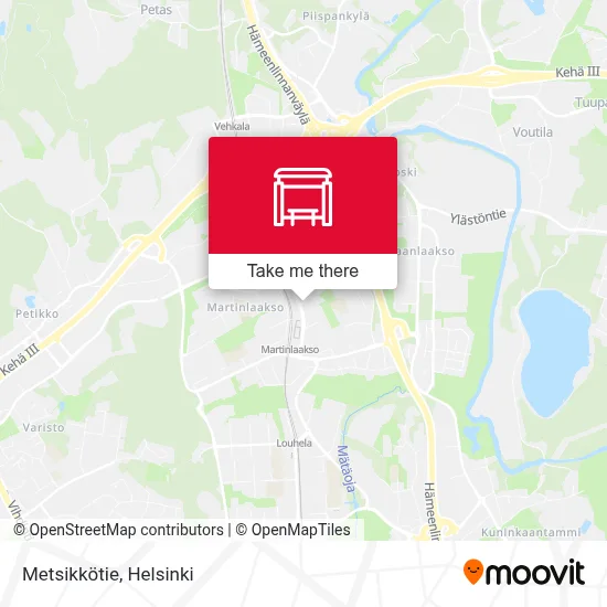 Metsikkötie map