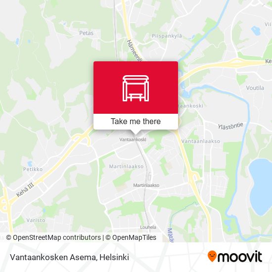 How to get to Vantaankosken Asema in Helsinki by Bus or Train?
