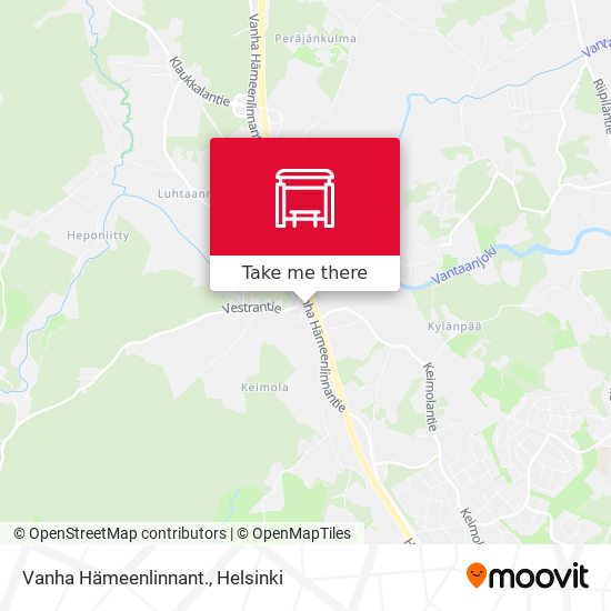 Vanha Hämeenlinnant. map