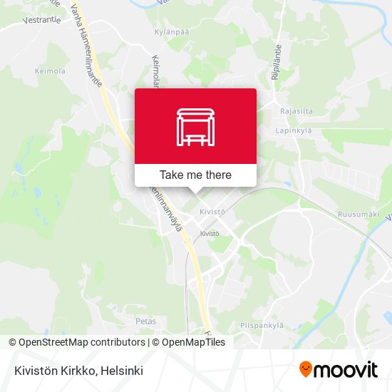 How to get to Kivistön Kirkko in Vantaa by Bus or Train?