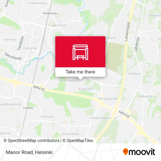 Manor Road map