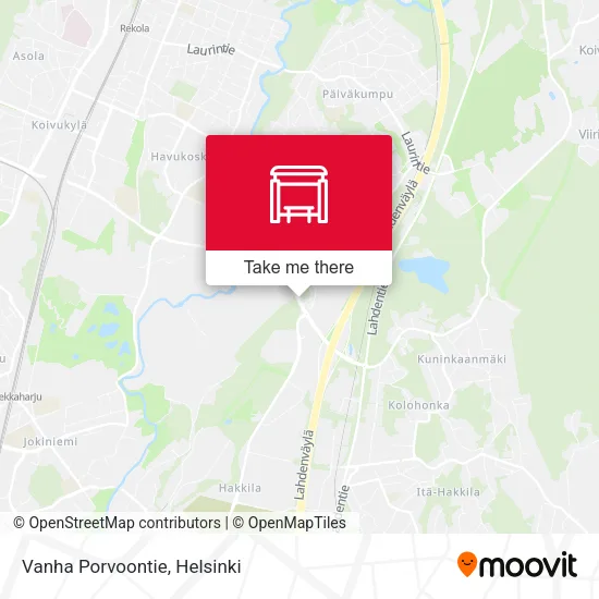 Vanha Porvoontie map