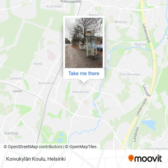 How to get to Koivukylän Koulu in Vantaa by Bus or Train?