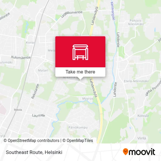Southeast Route map