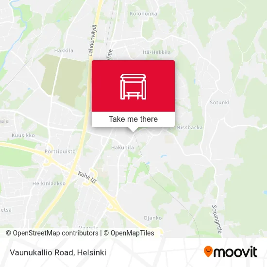 Vaunukallio Road map
