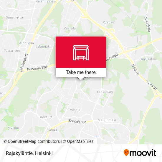 Rajakylä Road map