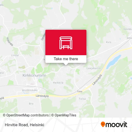 Hirvitie Road map