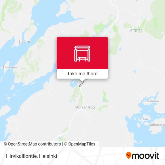 Hirvikallion Road map